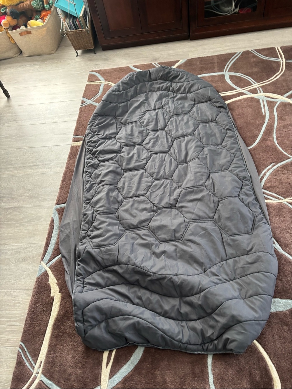 Bedsure Gray queen mattress pad  Quilted fitted mattress topper used for dorm